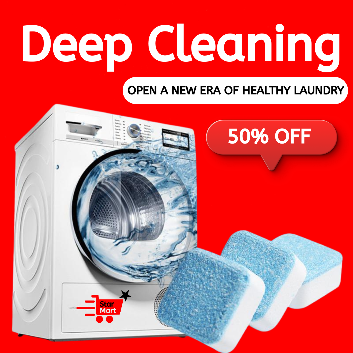 🧼Washing-Machine Cleaning Tablets 12 Piece